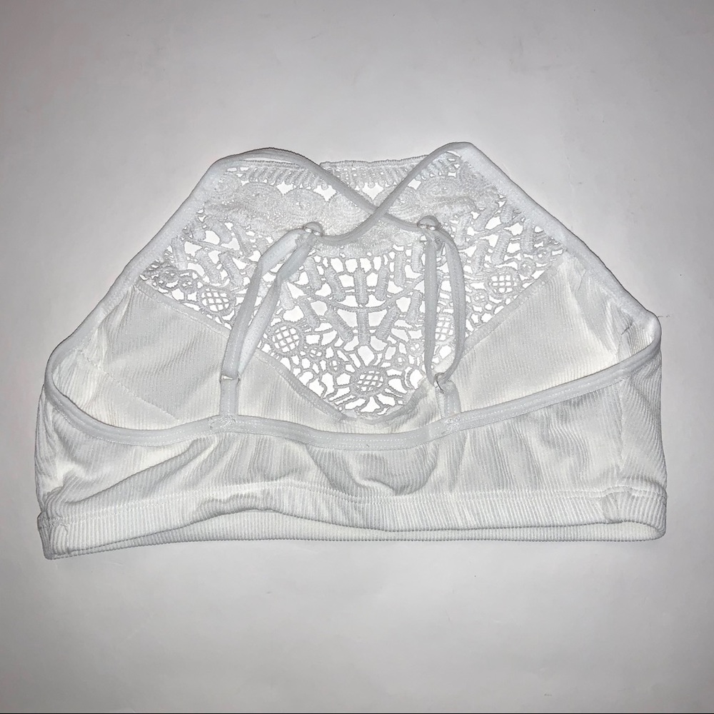 Crochet High Neck Crop Top Bralette Women - Picture 5 of 6